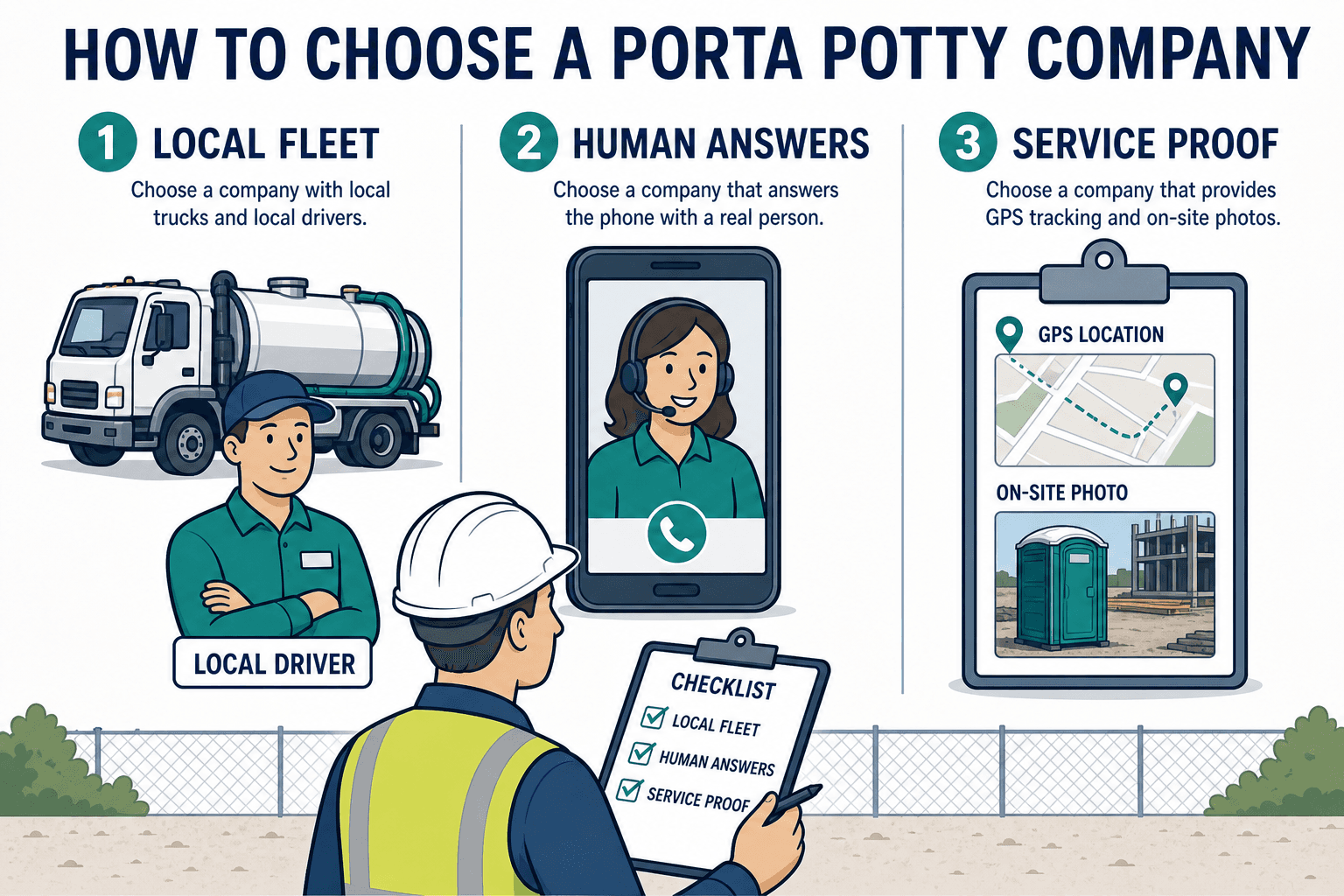 How to Choose a Porta Potty Company in Prince George's County, DC & Montgomery County, illustrated guide