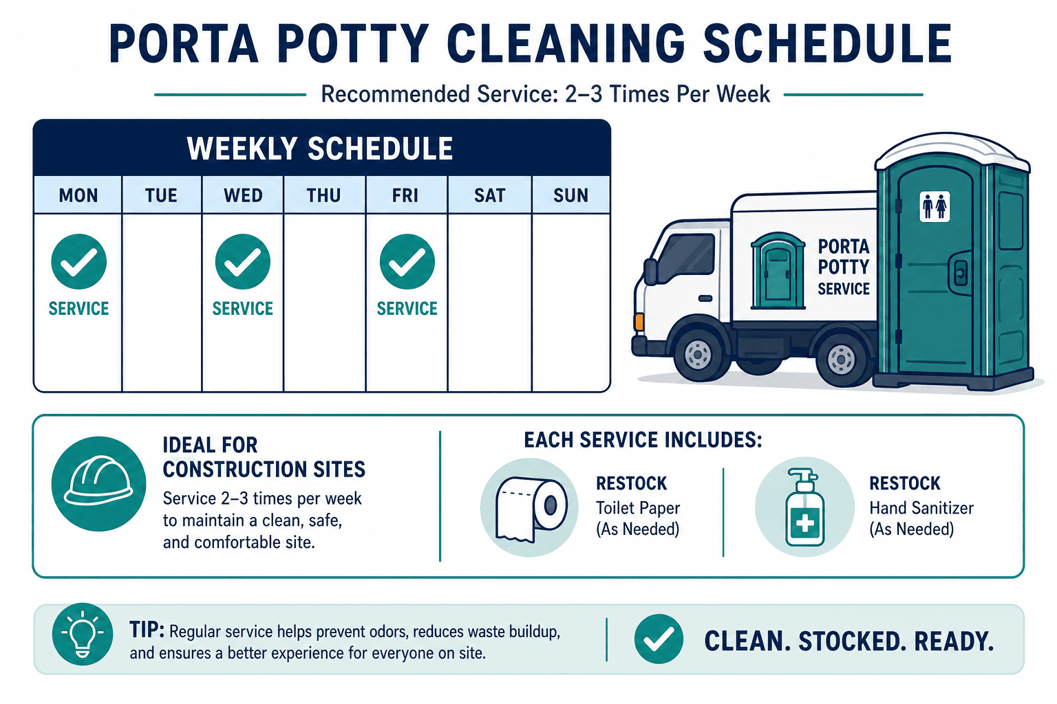 How Often Should Porta Potties Be Cleaned?, illustrated guide