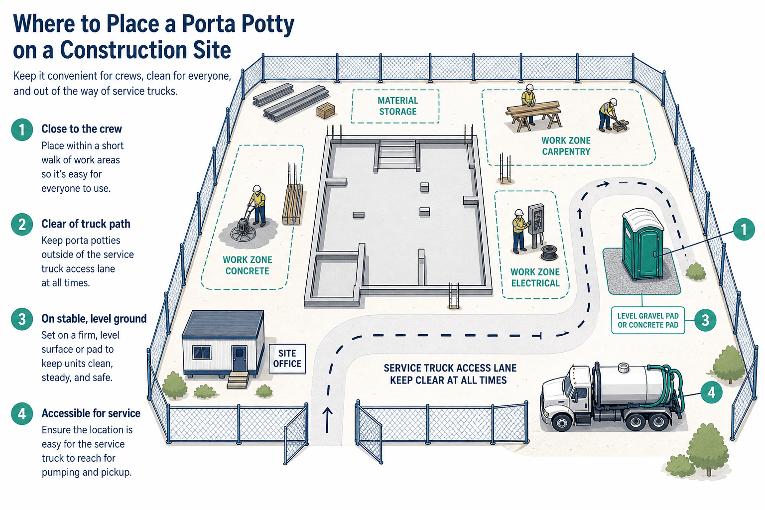 Construction vs Event Porta Potties: What’s Different?, illustrated guide
