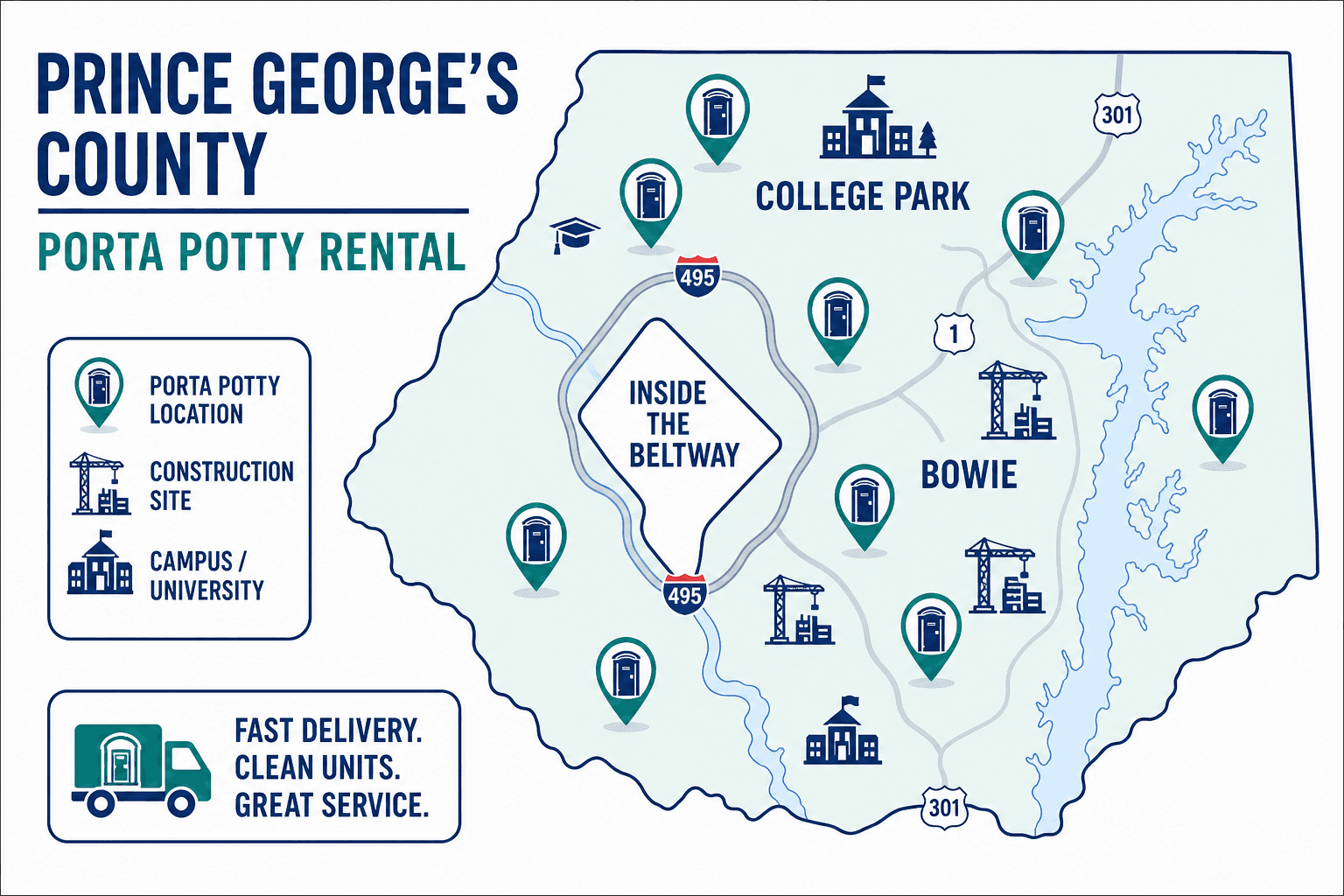 Porta Potty Rental in Prince George’s County, MD, illustrated guide